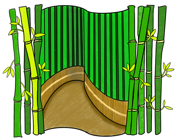 竹林のイラスト
