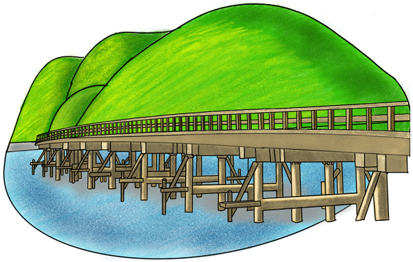 渡月橋のイラスト